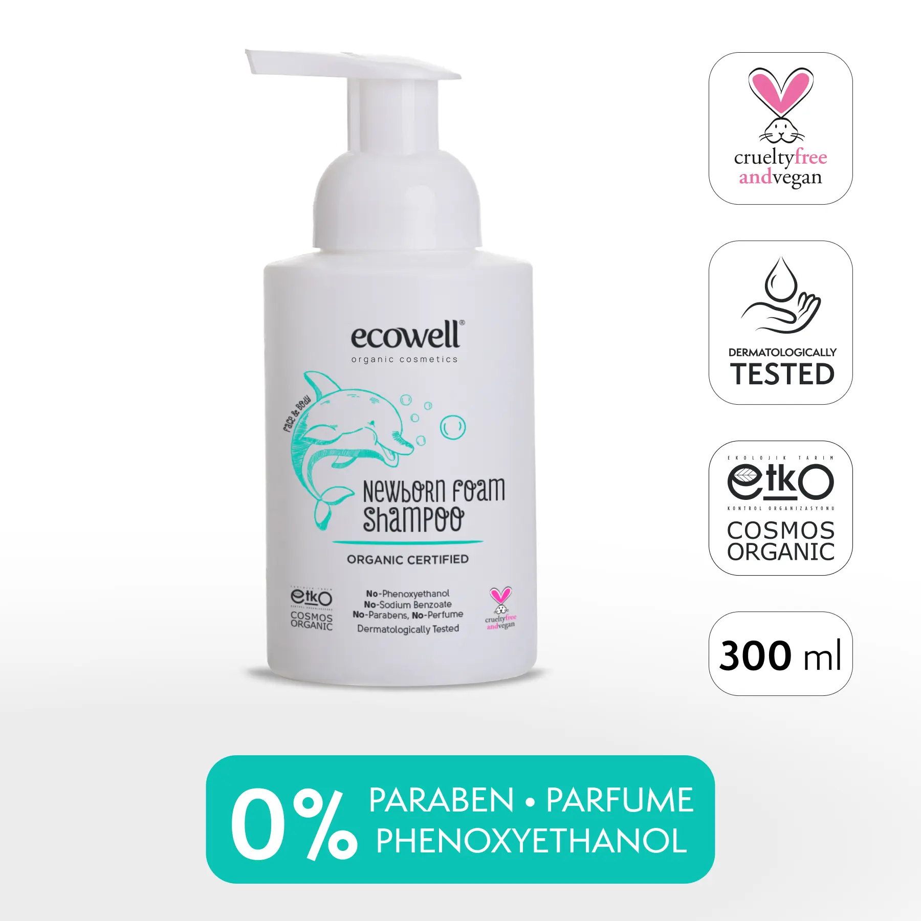 Ecowell Bio-Neugeborenen Schaumshampoo