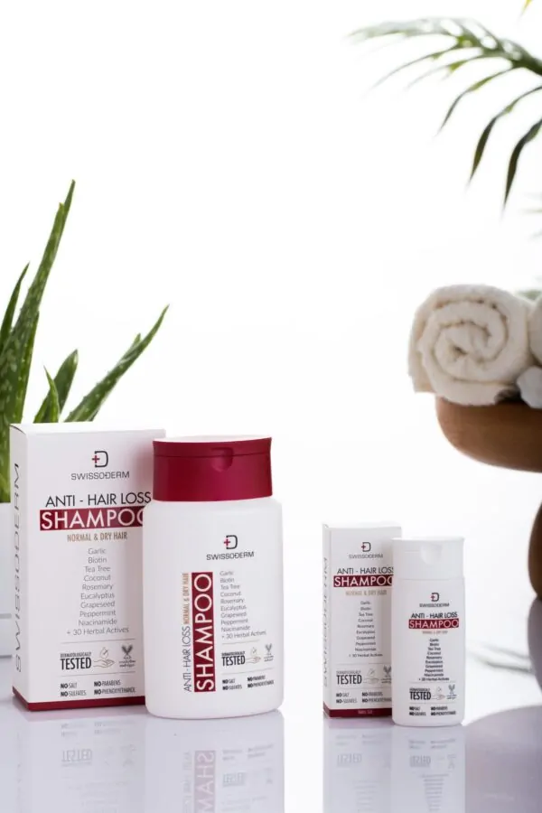 SWISSODERM ANTI-HAARAUSFALL-SHAMPOO FÜR NORMALES UND TROCKENES HAAR 300ml - Image 3
