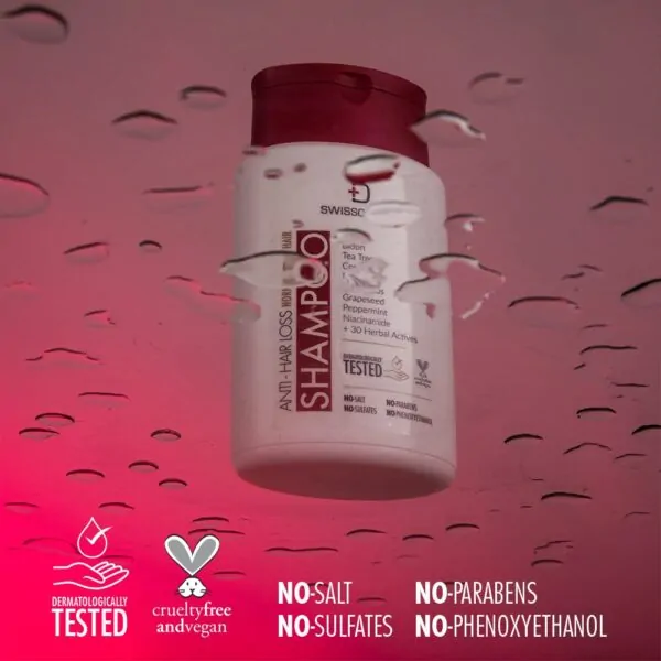 SWISSODERM ANTI-HAARAUSFALL-SHAMPOO FÜR NORMALES UND TROCKENES HAAR 300ml - Image 2