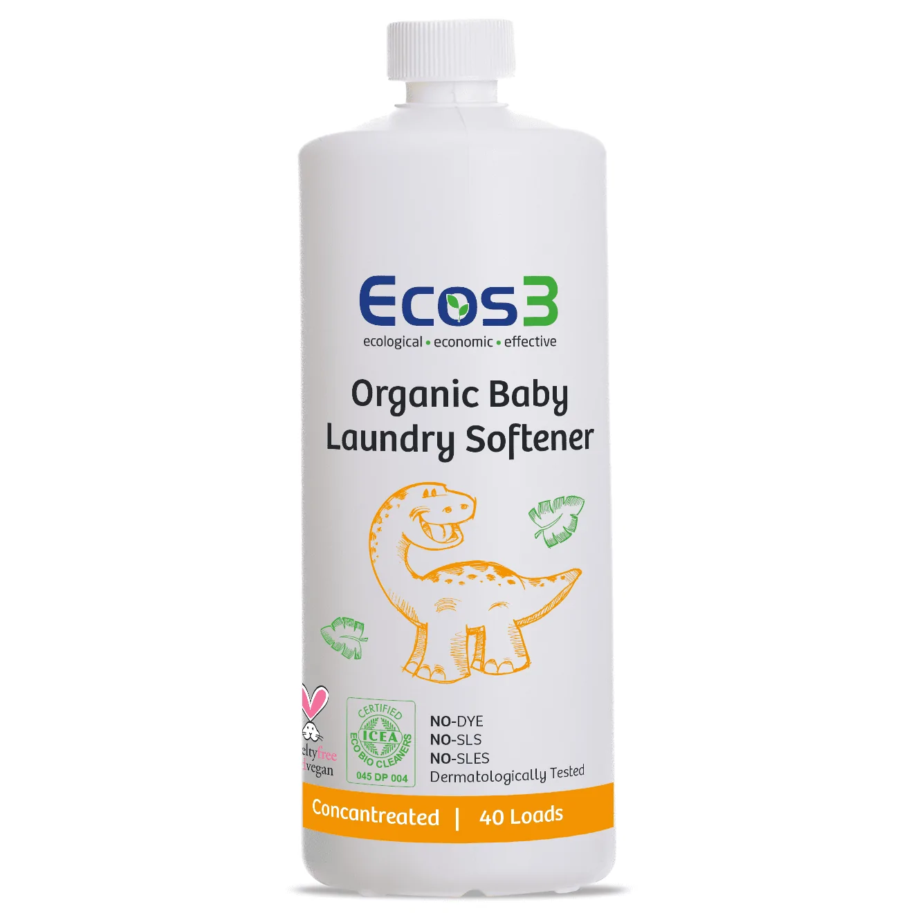 Ecos3 Bio-Baby-Wäscheweichspüler (40 Waschgänge – 1000 ml)